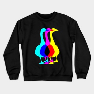 Trippy Multi-Colored Goose Crewneck Sweatshirt